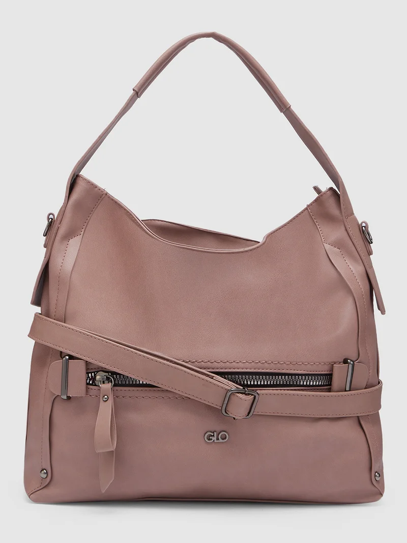 globus  Globus Women Taupe Solid Hobo Bag  | Best Price UAE